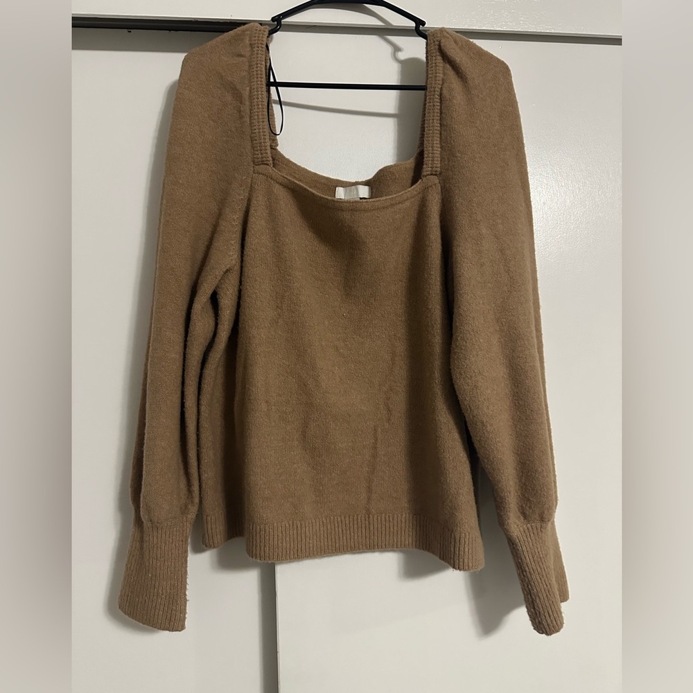 H&M square neck knitted top